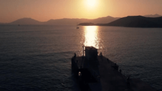 Sunset on ocean